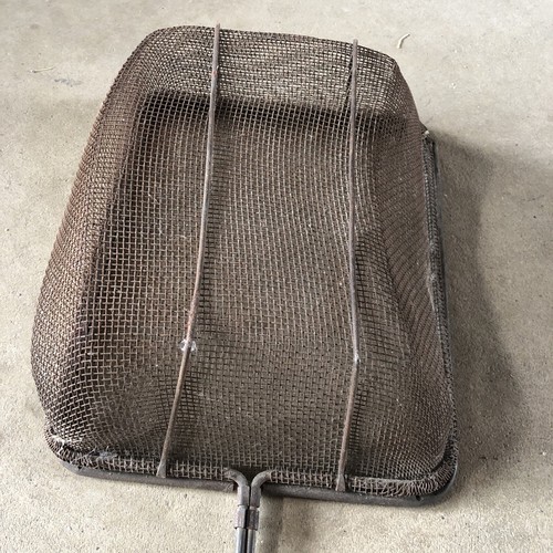 Popcorn Popper Vintage 29" Campfire Cuore Aperto Rete Filo Cestino con Manico in Legno - Foto 2 di 9