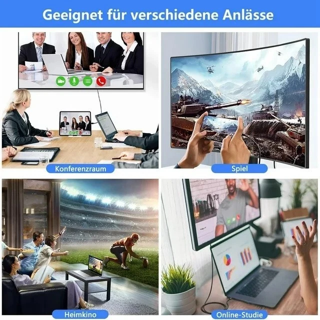 USB-C Typ-C HDMI 4K HD TV AV Adapter Kabel für Macbook Pro Samsung Huawei 2M - Bild 4 von 4