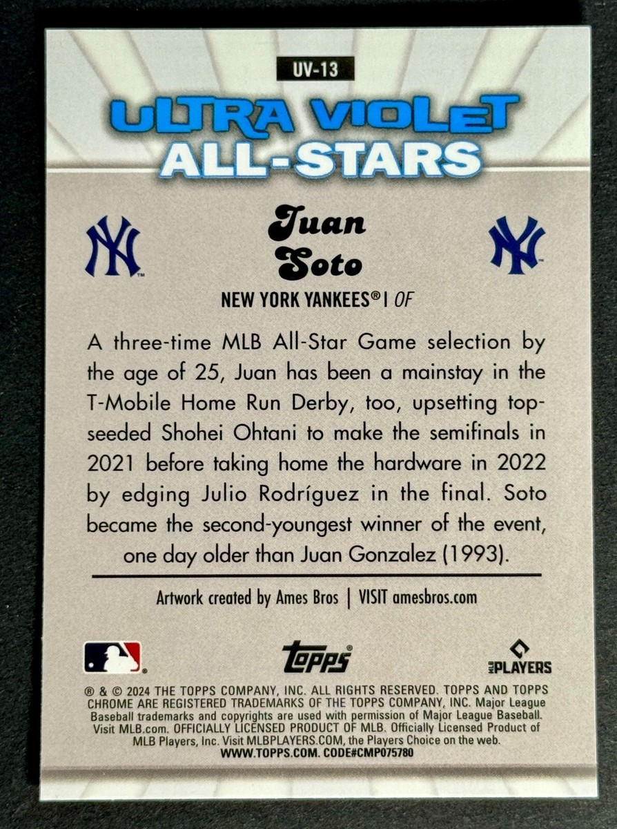 Juan Soto 2024 Topps Chrome Ultra Violet All Stars SP #UV-13 | eBay