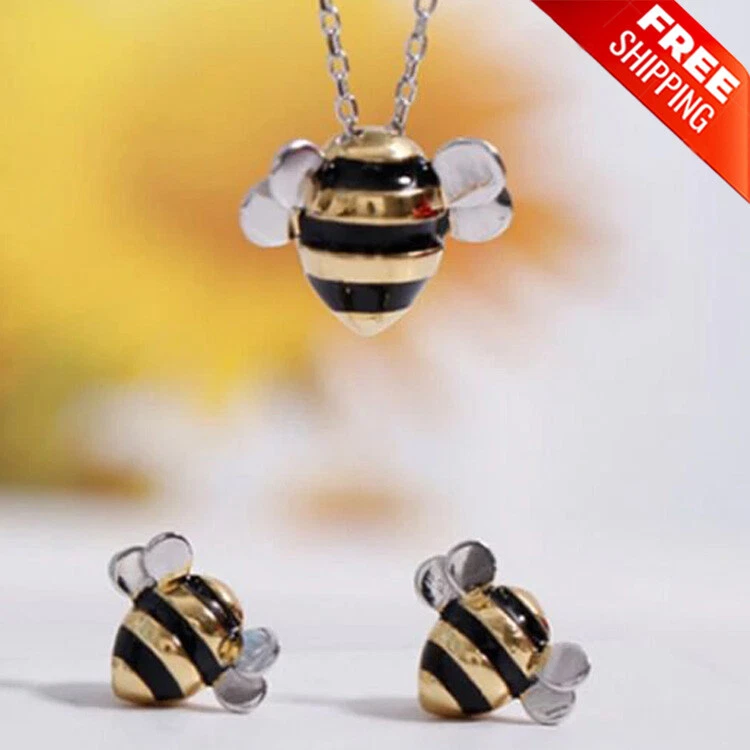 John Greed Tempest Meadow Silver Bumblebee Necklace