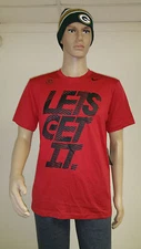Nike Men's Red Dri-Fit Lets Get IT Short Sleeve Training T-Shirt 459994 M-2XL