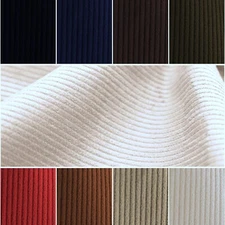 Corduroy Fabric 8 Wale Apparel 290-300GSM Solid Color by Continuous Yard 58" W