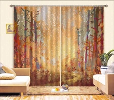 3D Hand Drawn Autumn ZHUA2895 Photo Curtain Window Blockout Fabric Amy 2023
