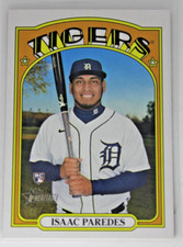 2021 Heritage High Number Base #648 Isaac Paredes - Detroit Tigers