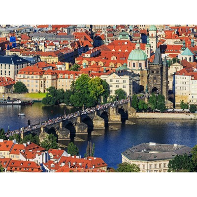 Savin Karlsbrücke Prag Tschechien Foto XL Wandbild Leinwanddruck