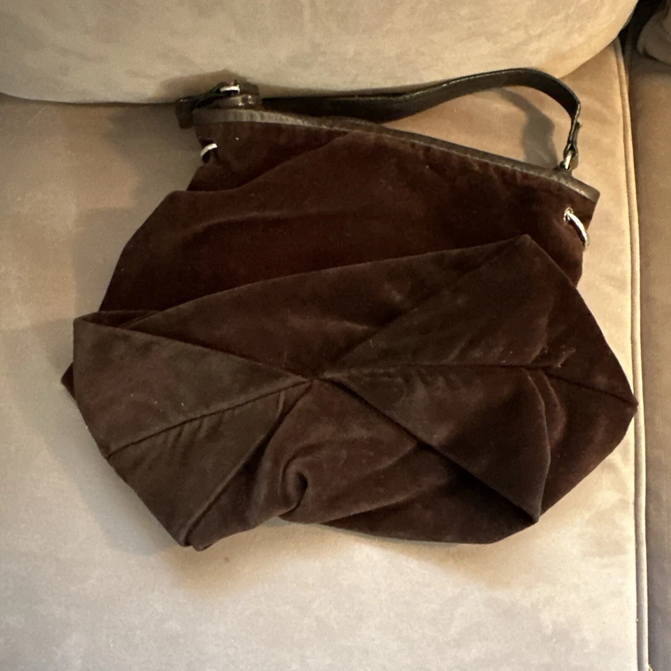 Juicy Couture No 1 Darling of Couture Brown Velvet LG Hobo Shoulder Bag EUC,$280 - Image 4 of 4