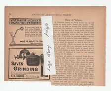 1919 MELLIN'S GEAR-SHIFT Magazin AD~M & H Novelty~A.C SAVIDGE Valve/Indianapolis