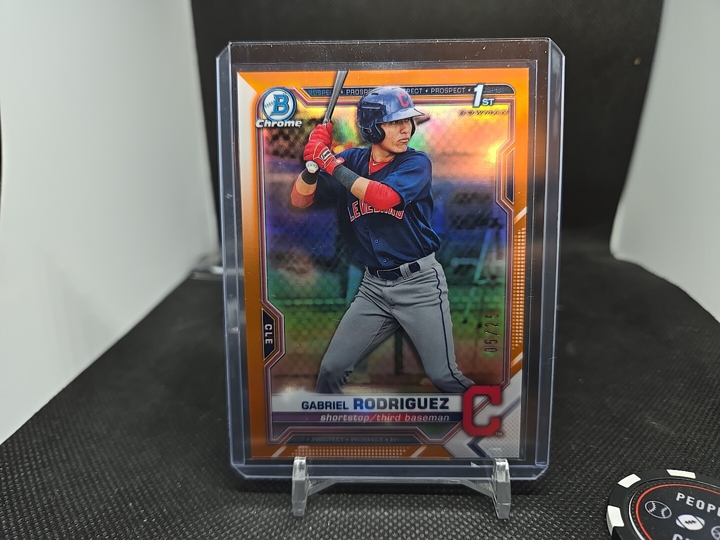 2021 1st Bowman Chrome True ORANGE Refractor #BCP-180 Gabriel Rodriguez /25