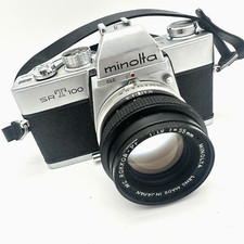 Minolta SRT 100 35mm Film Camera Minolta MC Rokkor-PF 50mm f1.9 Lens Meter Works