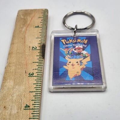 Vintage Pokemon I Choose You Pikachu Keychain 