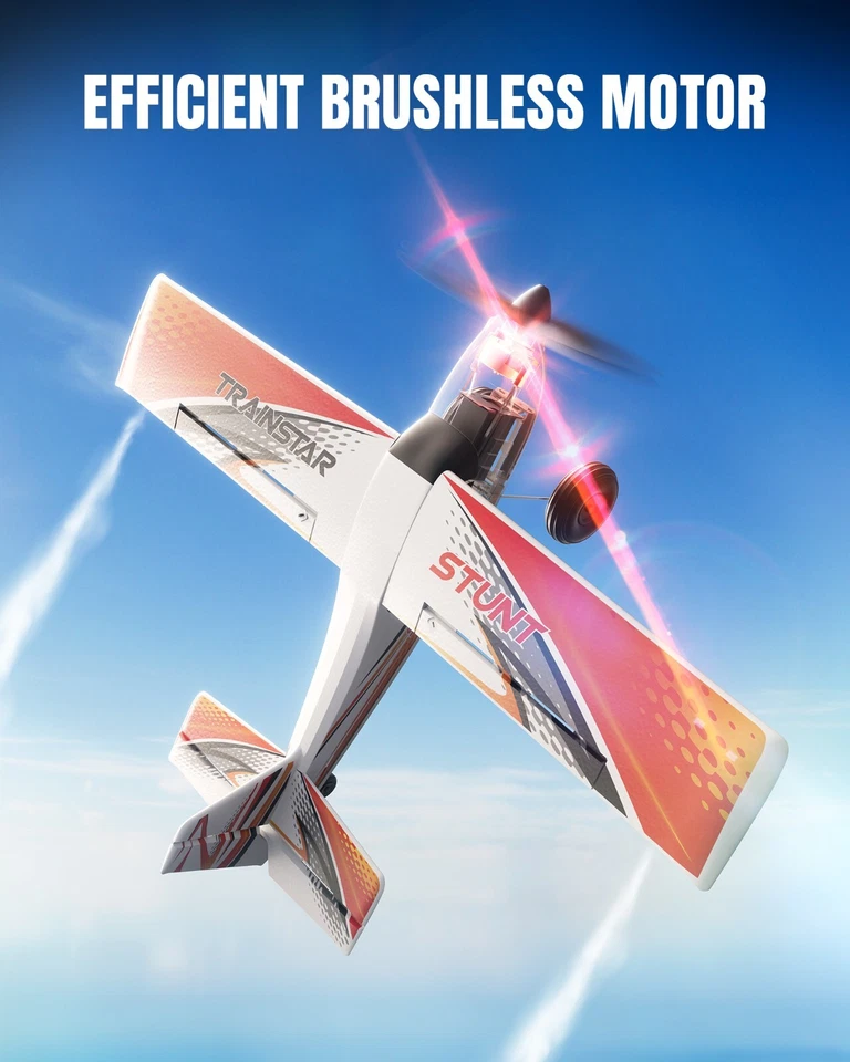 Volantex Trainstar Stunt RC Plane One Key Aerobatic Red RC Aircraft 2.4G 4CH RTF - Image 4 of 4