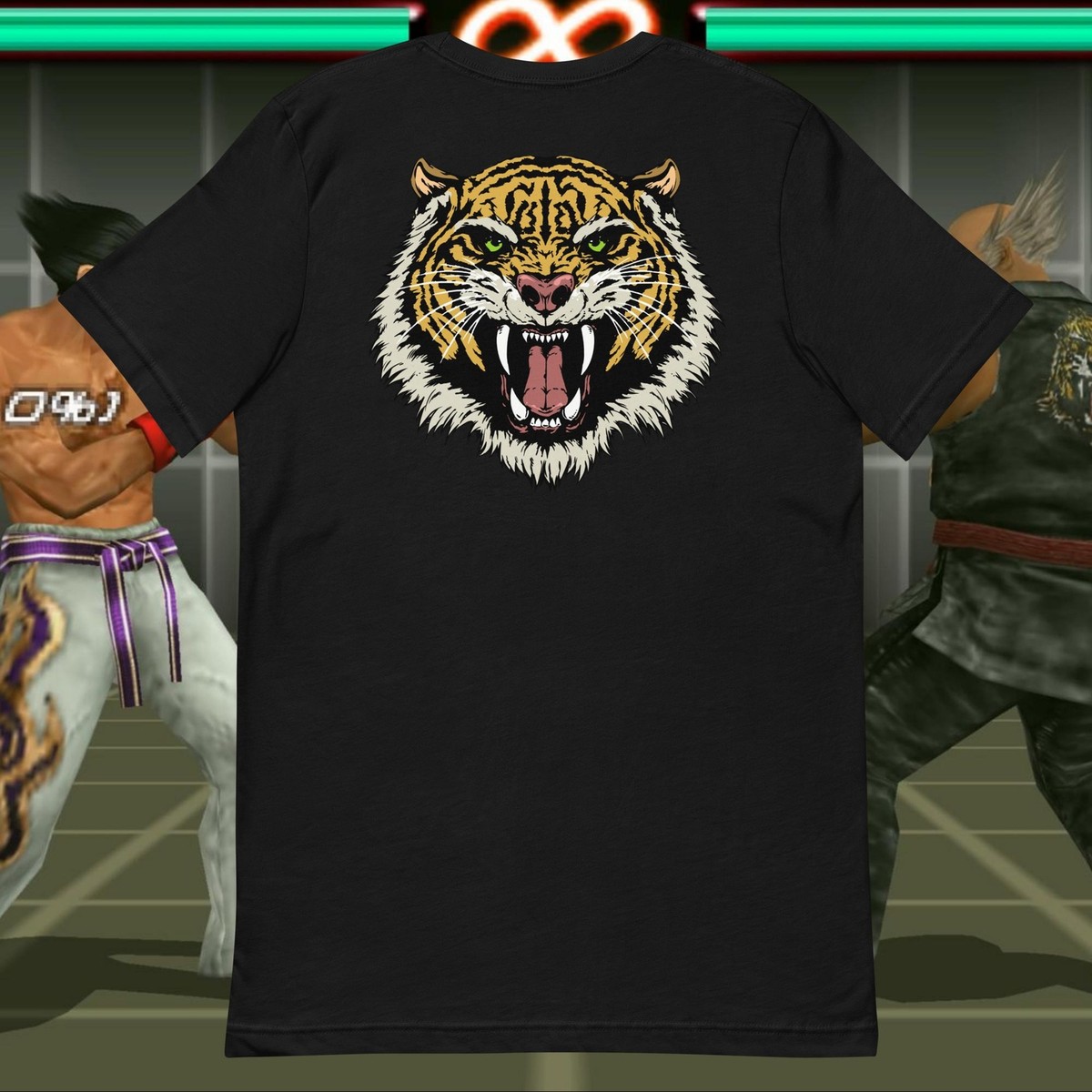 激レアTEKKEN 7 Tシャツ Mサイズ 黒 虎の刺繍 45770_thumbnail.jpg