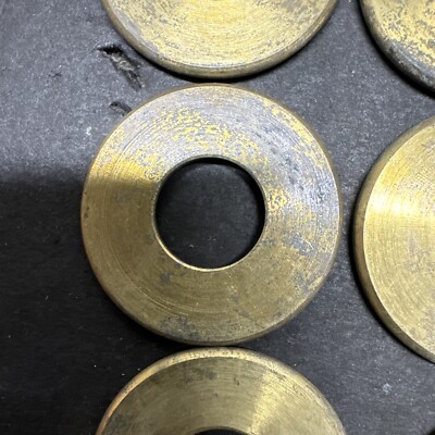 Solid Brass Check Rings - 1-1/4" ID, Unfinished, With 3/8" Hole (Lamp Repair Parts)