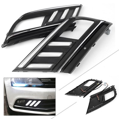 Front LED Headlamp DRL Daytime Running Light Turn Signal Fit JETTA MK7 2015-18