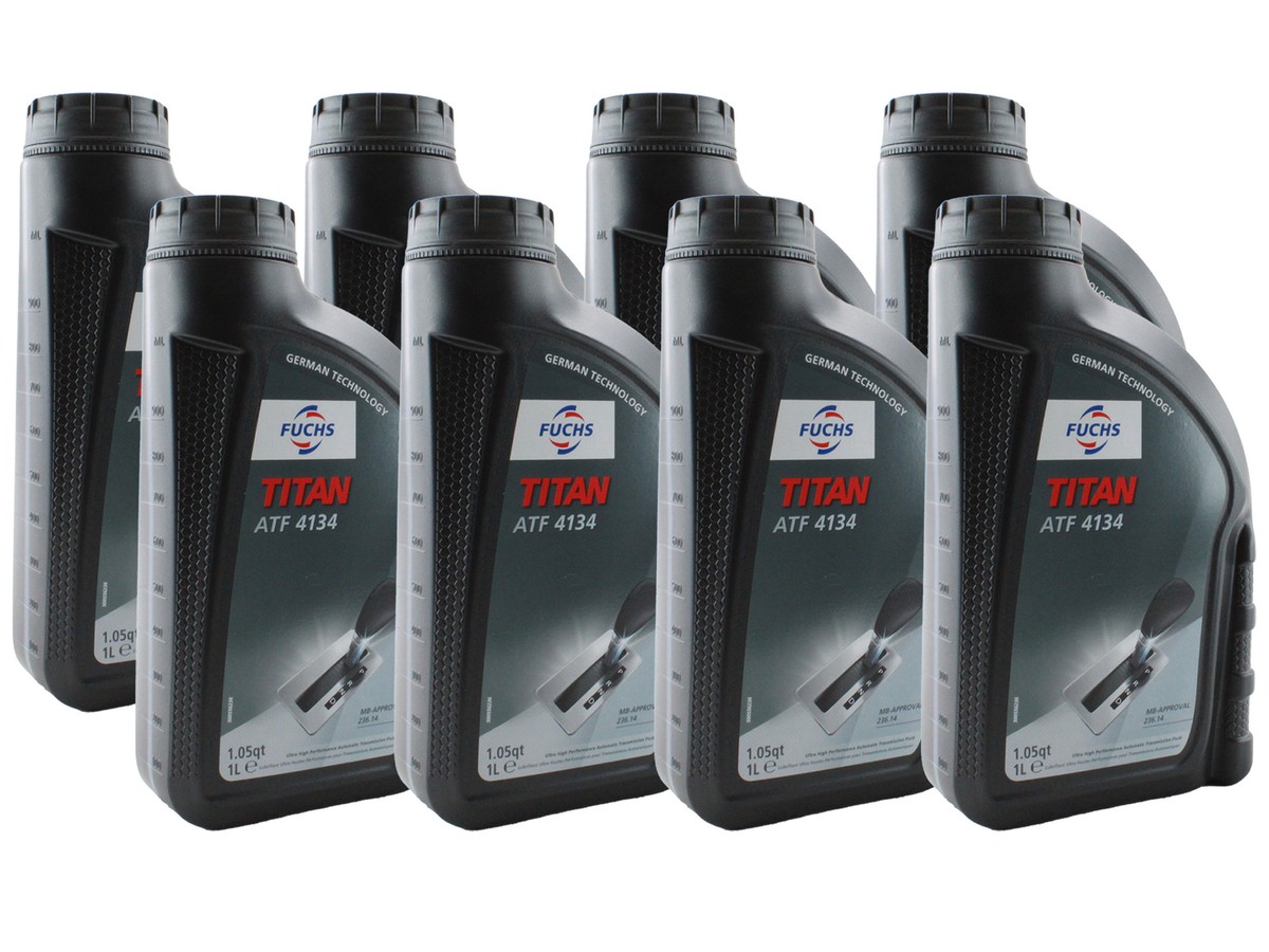 (格安)FUCHS TITAN ATF 4134 1L×8合計8L Fuchs 8 Liter TITAN ATF 4134 Red Auto Transmission Fluid 8 x 1L