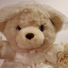 Dan Dee Teddy Precious Collectible Bride Plush 12" Stuffed Animal Wedding