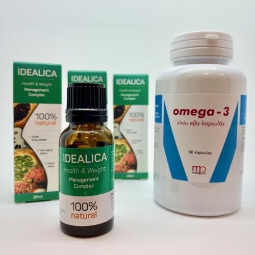 Idealica-Gocce via perdere Peso 4x20ml. + Omega - 3 1000mg 60 Capsule  Regalo! | eBay