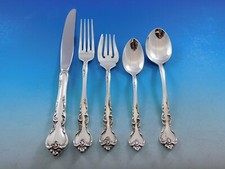 Savannah by Reed  Barton Sterling Silver Flatware Service For 12 Set 60 pieces