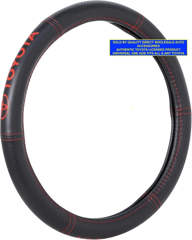 AUTHENTIC Toyota Licensed Steering Wheel Cover  CAMRY COROLLA OEM BEST GIFT NEW - Imagem 2 de 4