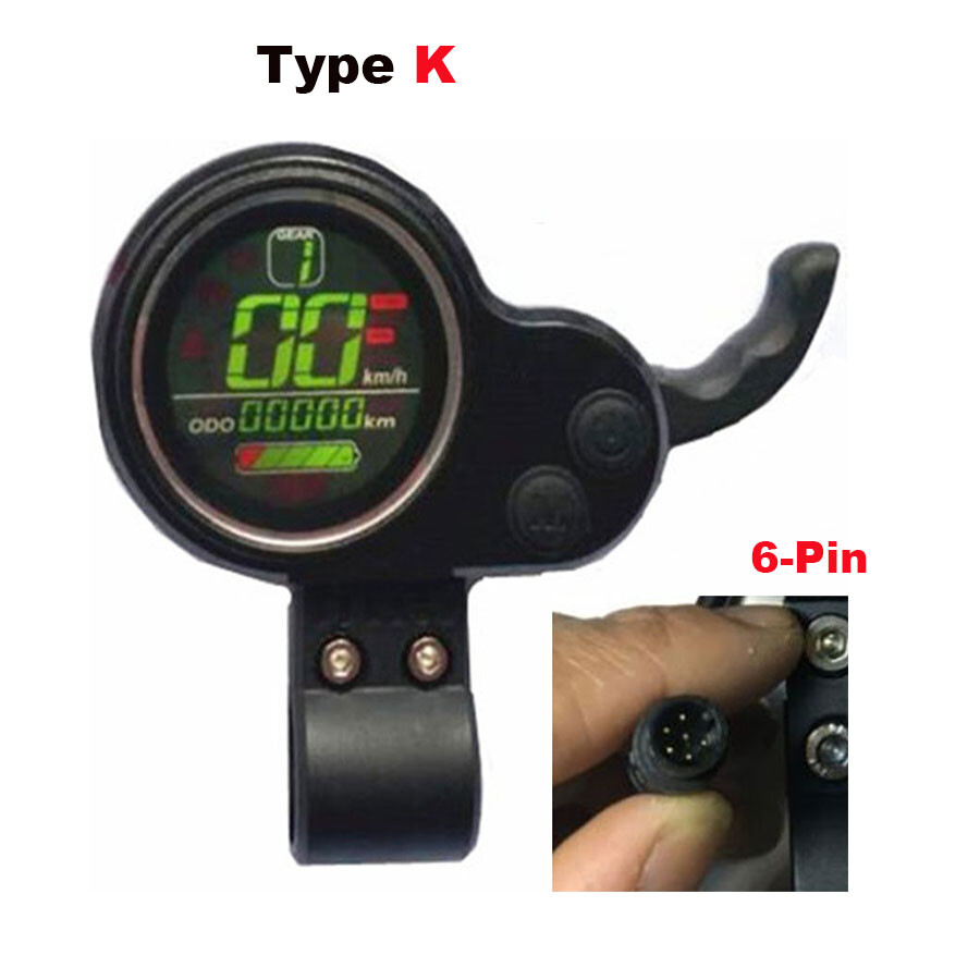 Remingtape P3H Écran LCD Pour Vélo électrique Tableau De Bord 24 V 36 V 48 V 60 V Pour Scooter électrique (6 Broches