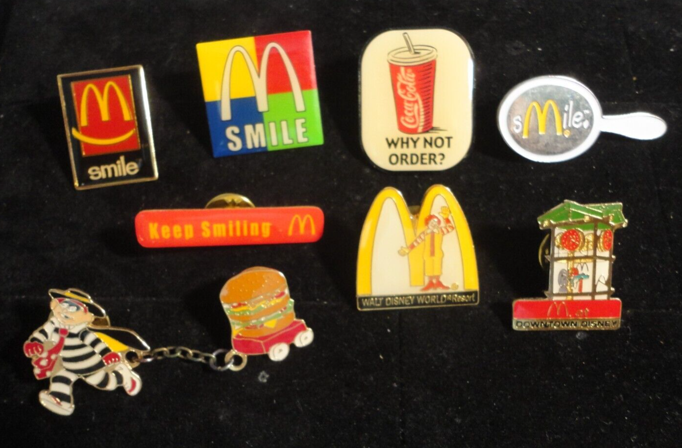 McDonald's Restaurant Themed Lapel Pins Lot Ronald McDonald Group Lot