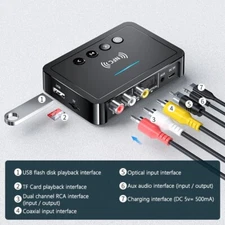 M6 NFC Bluetooth Adapter 3-In-1 Bluetooth Receiver FM Transmitter for Computer-