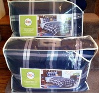 Circo Blue Plaid 7 Or 5 Piece Comforter Bed Set Includes Sheet Set & Sham T/f Circo Blue Plaid 7 Or 5 Piece Comforter Bed Set Includes Sheet Set & Sham T/f