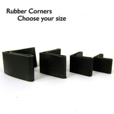 Black Rubber Corner Feet Pipe Tubing End  Cover Caps  25 30 40 50mm