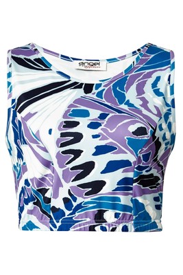 Angel of Style Damen große Größen Bustier Slim Fit Alloverdruck ärmellos 201109