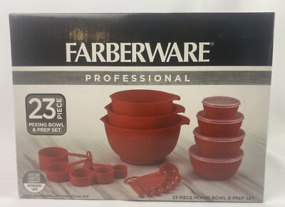 New Farberware Professional 23 Piece Mixing & Prep Set Measuring Set - Red