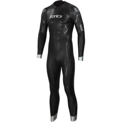 Traje de neopreno Zone3 Agile para hombre negro natación alta visibilidad forrado a prueba de agua - Imagen 1 de 2