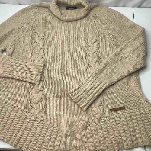 Holebrook Sweden Sweater Jumper Cable Knit Alpaca Blend Turtleneck Women Sz M - Picture 4 of 9