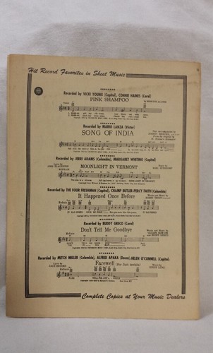 Vtg It's A Good Day Sheet Music 1946 With Song in my Heart Peggy Lee & Barbour - Picture 4 of 9