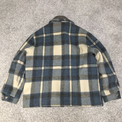 Vtg 1970s Woolrich Mackinaw Cruiser Wool Jacket RARE COLOR USA Sherpa Lined Blue - Picture 15 of 15