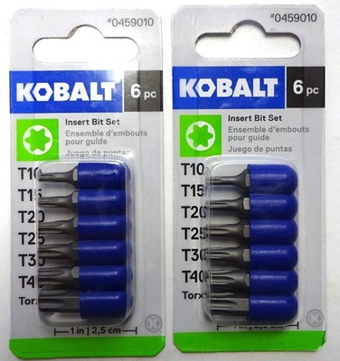 Kobalt 0459010 6-Piece Torx Asst. Screwdriver Bit Set 2 Packs Of 6