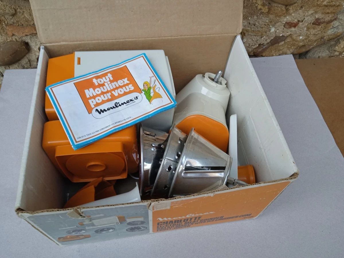 Robot Hachoir Vintage Moulinex Type 320 Orange - Fonctionne Parfaitement