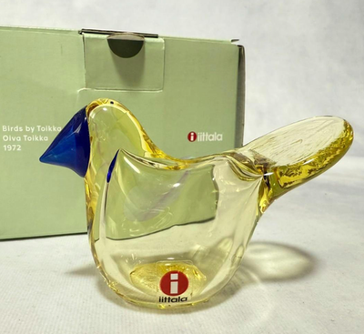 Iittala Birds by Toikka Sieppo Lemon Blue Oiva Toikka JAPAN USED