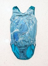 ARIEL LITTLE MERMAID Elite Gymnastics Dance Leotard AM Medium Holographic DISNEY