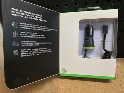 Belkin BOOST UP Car Charger USB Port Micro USB Cable 2.4A Black Open Box OEM