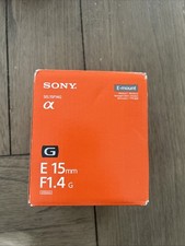 Sony 15mm f/1.4 G Series E-Mount Prime Lens For ASP-C Mirrorless Cameras - New!