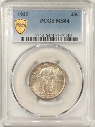 1925 STANDING LIBERTY QUARTER - PCGS MS-64, ORIGINAL & PREMIUM QUALITY!