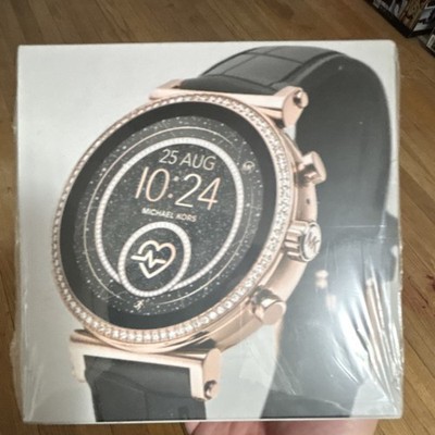 Michael Kors Access DW7M2 Smart Watch Rose Gold Case Black
