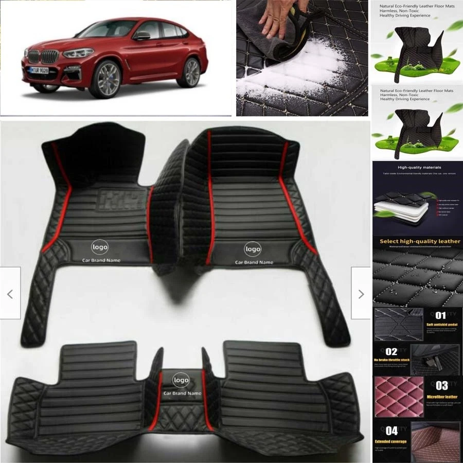 For BMW X1 Car Floor Mats Luxury Waterproof Carpets Liners Interior Auto Foto 2 de 4