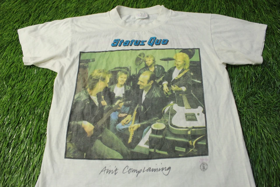 STATUS QUO WORLD TOUR 1988 VINTAGE BAND Y2K SHIRT JERSEY CALIBER ORIGINAL SIZE M - Image 3 of 4