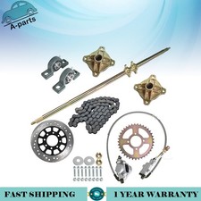 44" Rear Live Axle Kit Wheel Hub Sprocket Brake Fit For ATV Quad Buggy Go Kart
