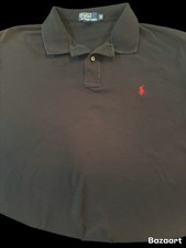 Polo Ralph Lauren XLT Big  Tall Black Short Sleeve Polo Shirt 100 Cotton Logo