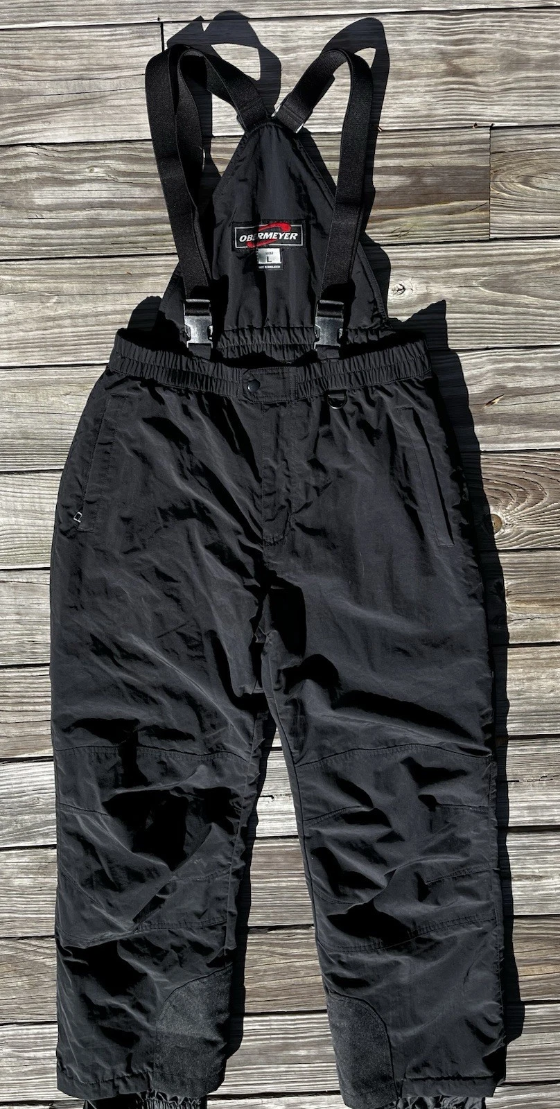 Obermeyer Mens Ski Pants Bib Suspender Black Winter Snowboard Large Style 03291