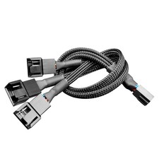 Female-to-Male 4 Pin 1 to 3 Way Cooling Fan Water Cooling PWM Fan Splitter Hub