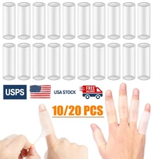20x Gel Finger Sleeve Protectors, Silicone Finger Sleeves Cushions and Protects