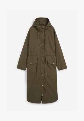 Übergangsparka in Trench-Optik Gr. 46 Dunkeloliv Damen Trenchcoat Parka Neu*